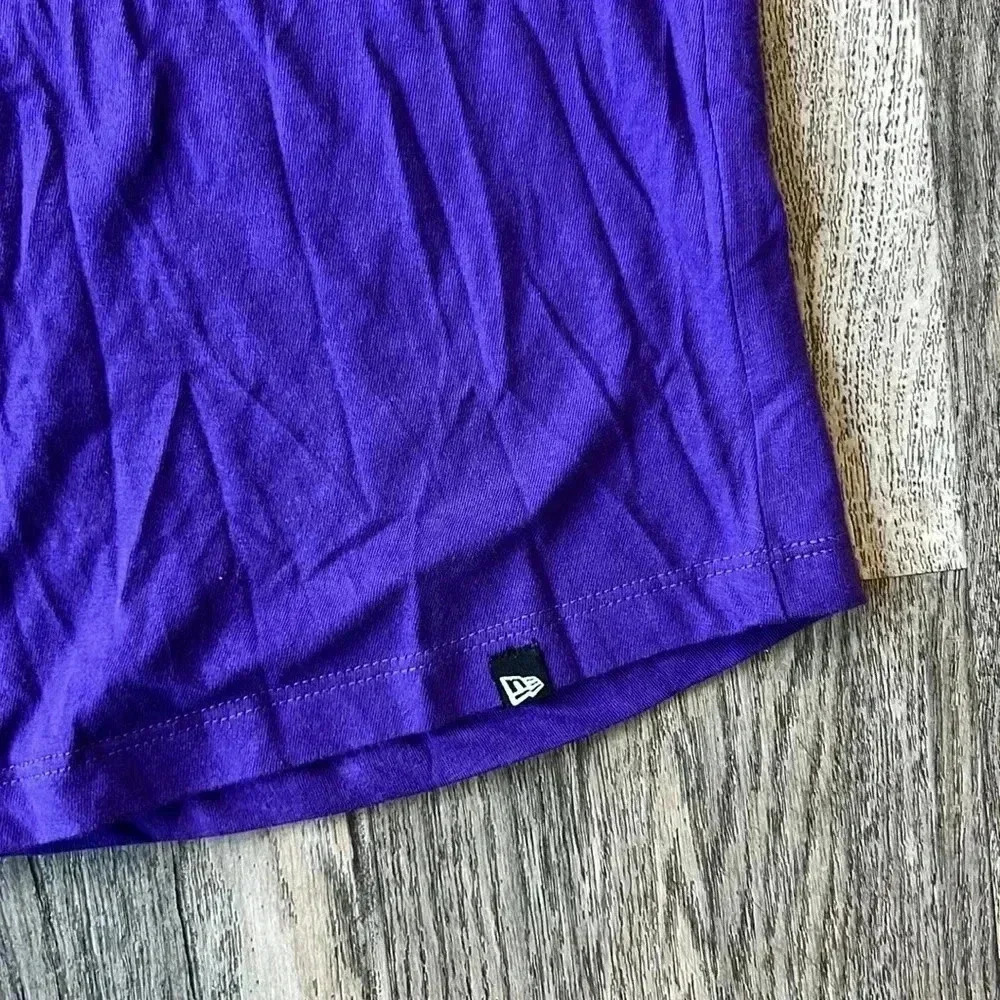 New Era Top Purple Minnesota Vikings Lace Up Short Sleeve Tee Shirt Size Medium - Picture 4 of 8